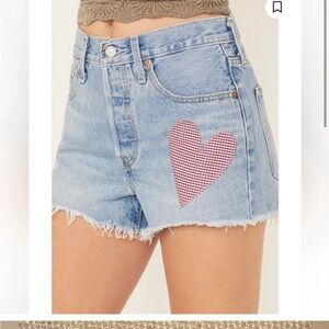 Levi’s 501 Field Notes high rise denim shorts
